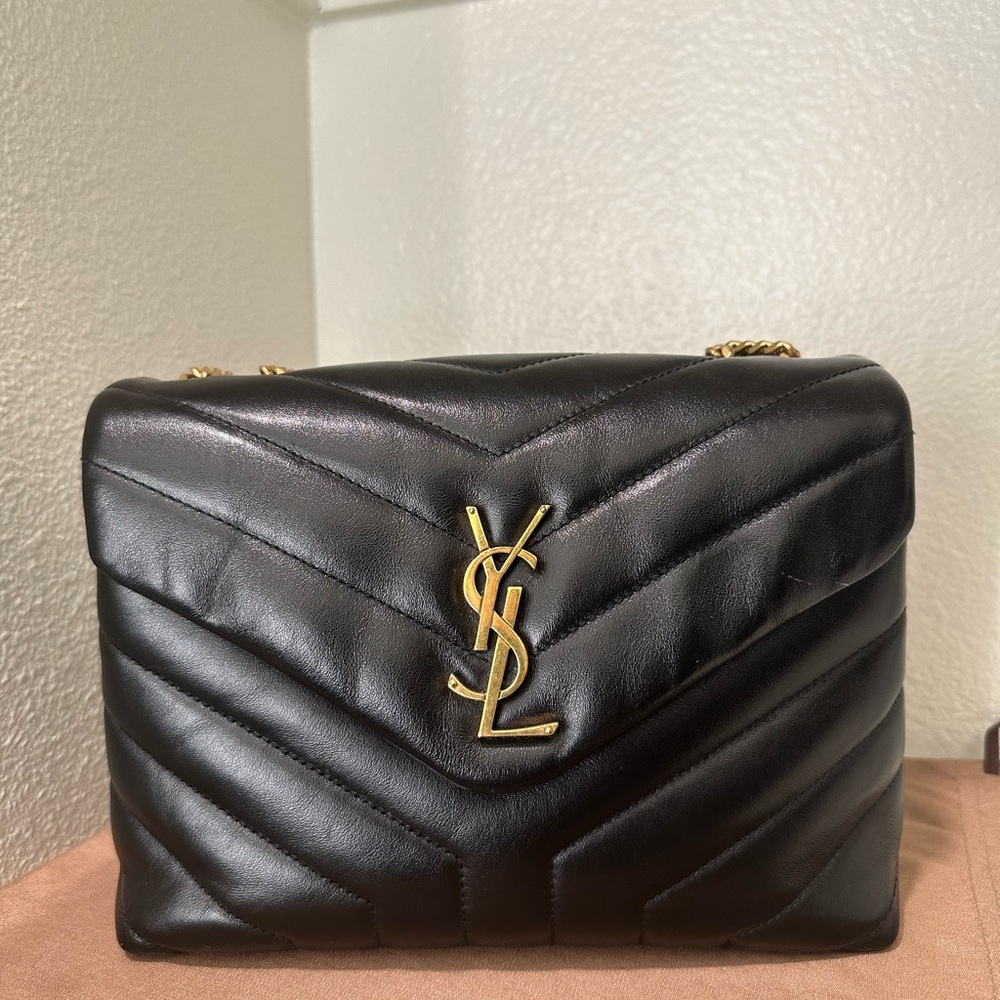 YSL Saint Laurent Small Lou Lou Bag Black with Gold Hardware
